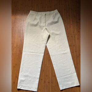 Cream Straight-Leg Pants